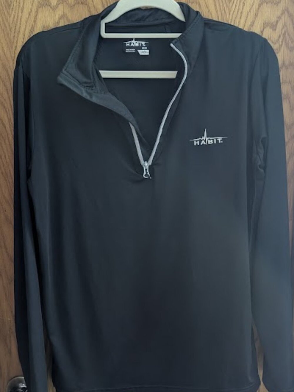 Habit Outdoors Black 1/4 Zip UPF 40+ Solar-Factor Pullover Shirt Medium